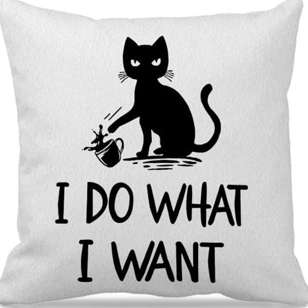 Kitten Gift Pillowcase Cute Pet Printed Linen Pillow Cushion Cover Bedside Living Room