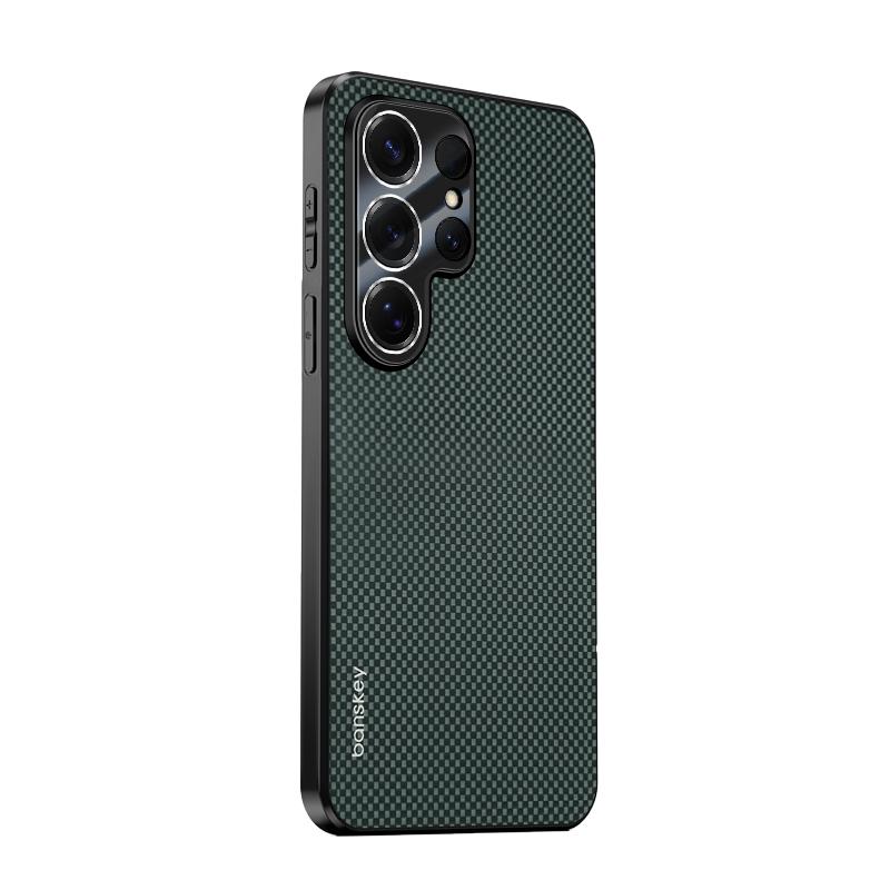Luxury Solid Color Matte Kevlar Carbon Fiber Heat Dissipation Phone Case For Samsung S25 Ultra S23 S24 Ultra Plus Bumper Cover