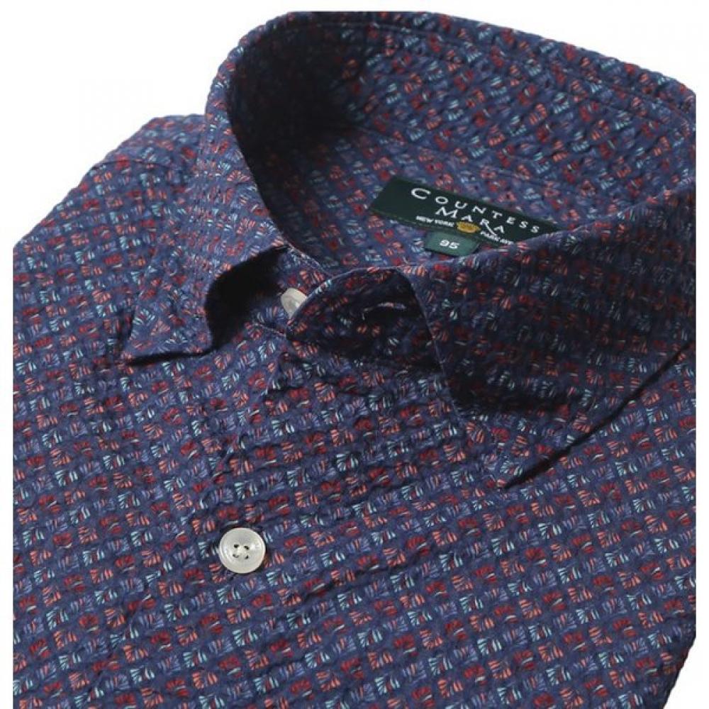 Countess Mara 100 Cotton Seersucker Print Shirt Cdc1c13004no