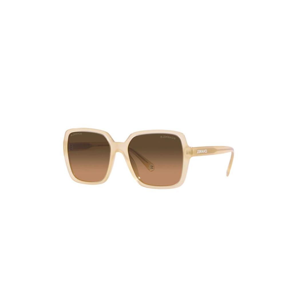 Chanel Logo Irregular Frame Sunglasses Unisex sunglasses Beige CH5505