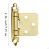 10 Count of Semi Concealed Cabinet Door Hinges Cold Rolled Steel Installation Accessories