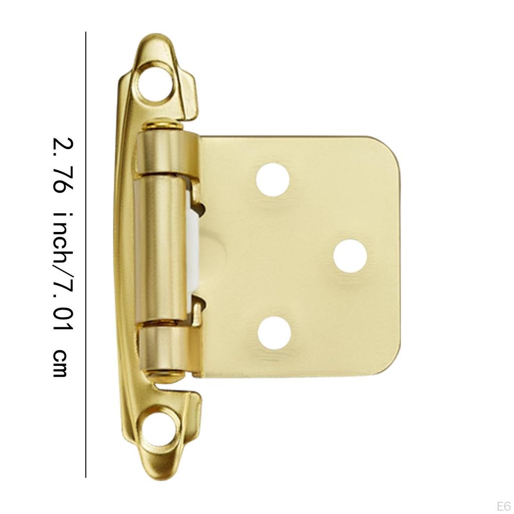 10 Count of Semi Concealed Cabinet Door Hinges Cold Rolled Steel Installation Accessories