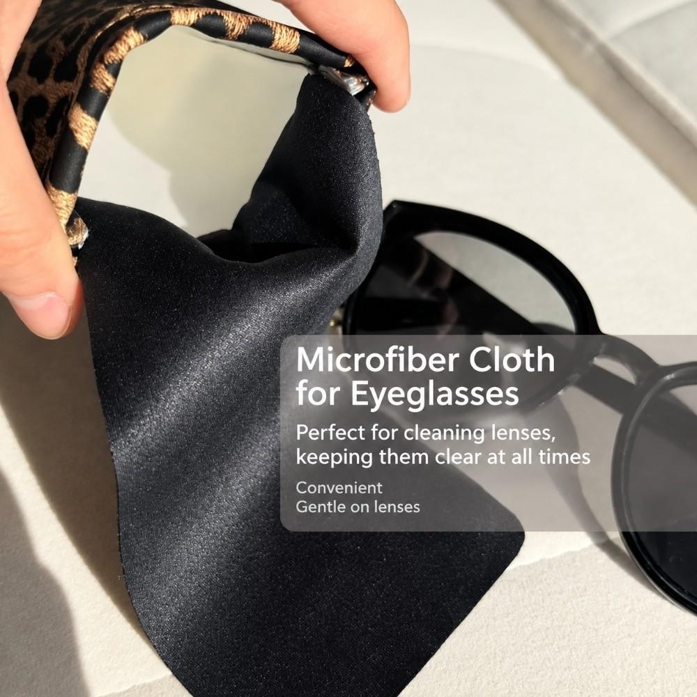 Leopard Print Glasses Case Soft PU Leather Sunglasses Case Fashionable Eyeglass Pouch  Unisex