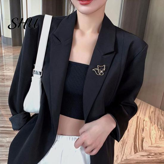 Hat Decoration Pin Women Brooch Hollow Fox Decor Stainless Exquisite Anti-slip Wear-resistant Coat Collar Scarf Clothes Garment Jewelry