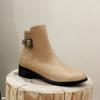 Women's Low-heeled Short Boots Autumn and Winter New Thick-heeled Large-size Comfortable Recreational Locomotive Boots