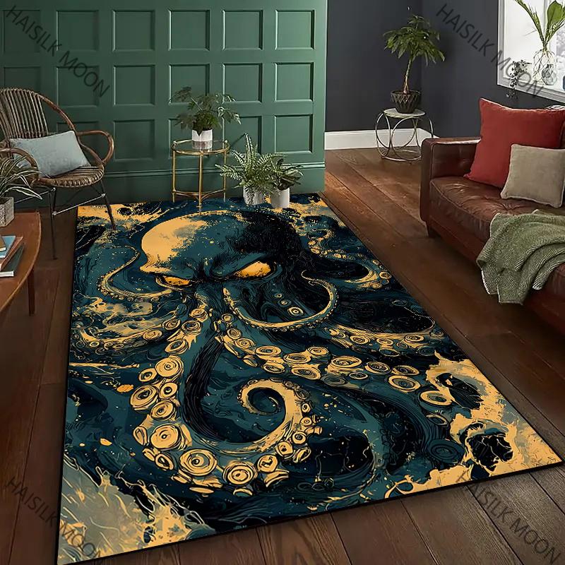 17 Styles Art Style Octopus Printed Carpet Living Room Bedroom Sofa Large Area Decorative Mat Kids Play Soft Non-slip Rugs Gift