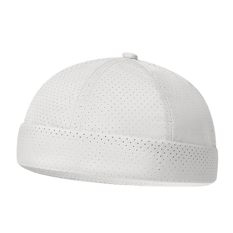 Lightweight Quick Dry Polyester Beanies With Adjustable Strap Casual Brimless Hat For Running Gym Daily Use
