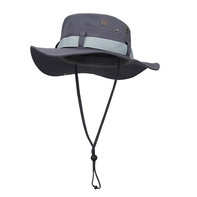 

Панама Мужской уличный рыболовный козырек Быстросохнущая дышащая шляпа от солнца Универсальная многофункциональная джинсовая шляпа с широкими полями One size
