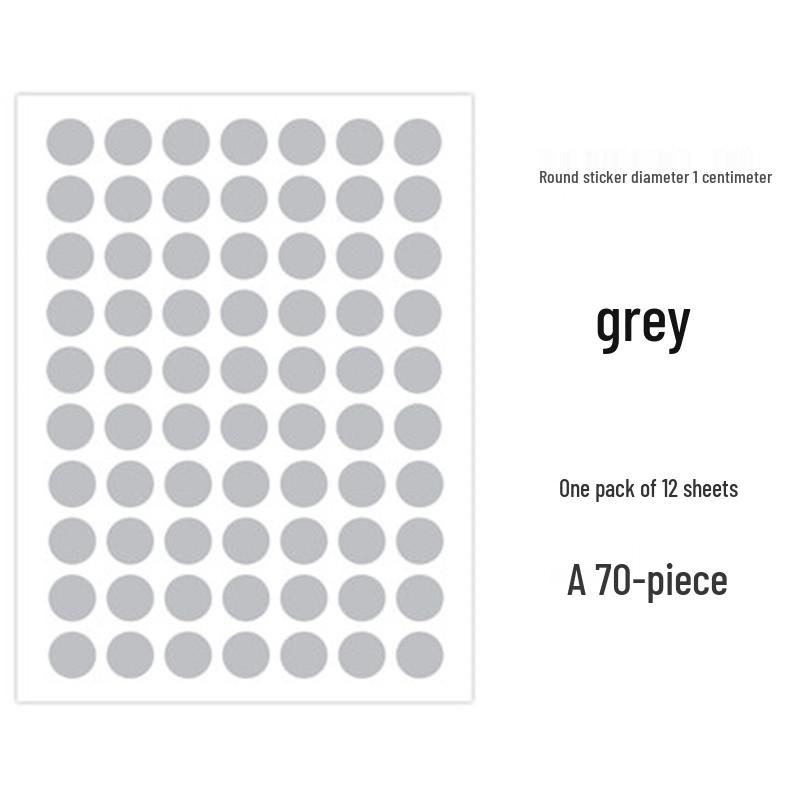 Colorful Round Dot Self-Adhesive Label Stickers: Red, Yellow, Blue, Green, White - Blank Paper for Marking