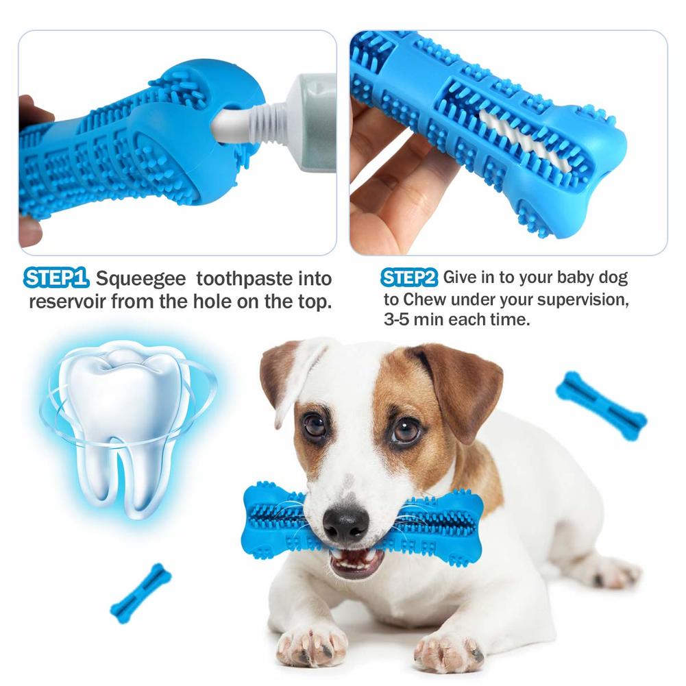 Soft Rubber Dog Toothbrushes Puppy Toys Dog Brush Stick 360 Degree Teeth Cleaning Toothpaste for Small Dogs Pet Toothbrush