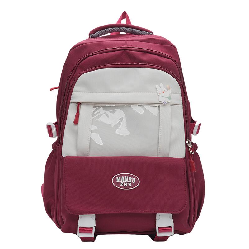 Schoolbag New Japanese Ins High Value Fresh and Sweet Pain Bag Female Junior High School Students Lightweight Large Capacity Backpack