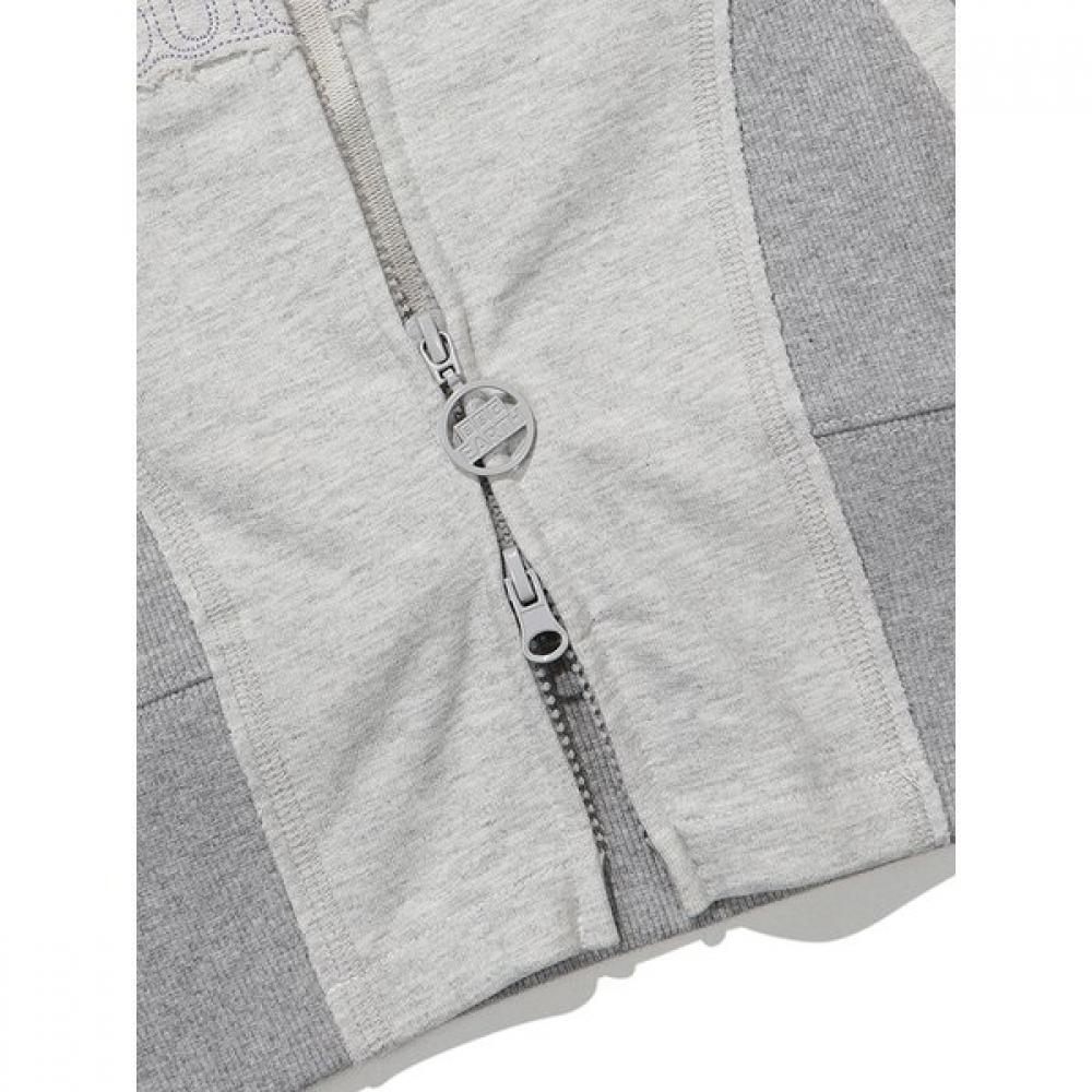 BBC EARTH Women S Cropped Hoodie Zip Up  Melange Gray  24SS