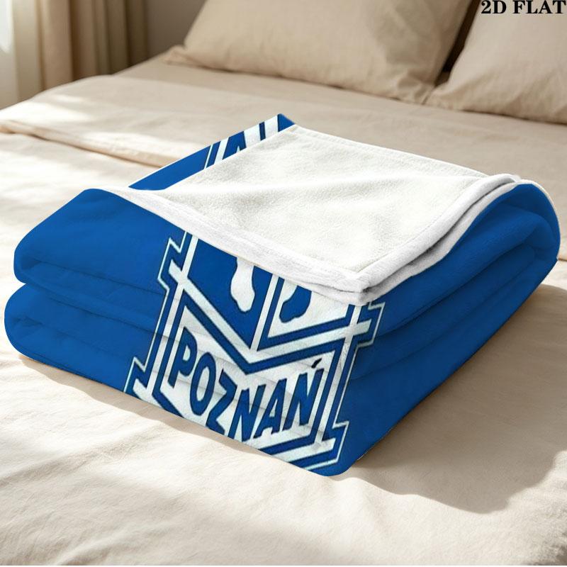 Custom KKS Lech Poznań Blanket, High quality Comfortable for All Seasons, Home Decor, Warmth and Comfort
