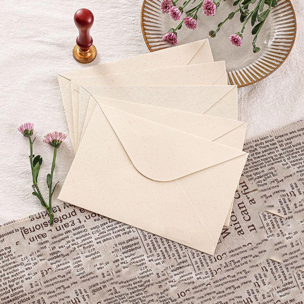 10 Stück Leinenstruktur Retro Umschlag Einladungskarte Pergamentumschlag Grußkarte Grußkarte
