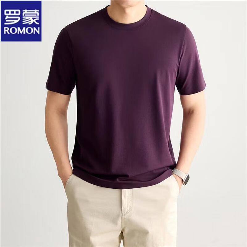ROMON Men's Lyocell Blend Short Sleeve T-Shirt