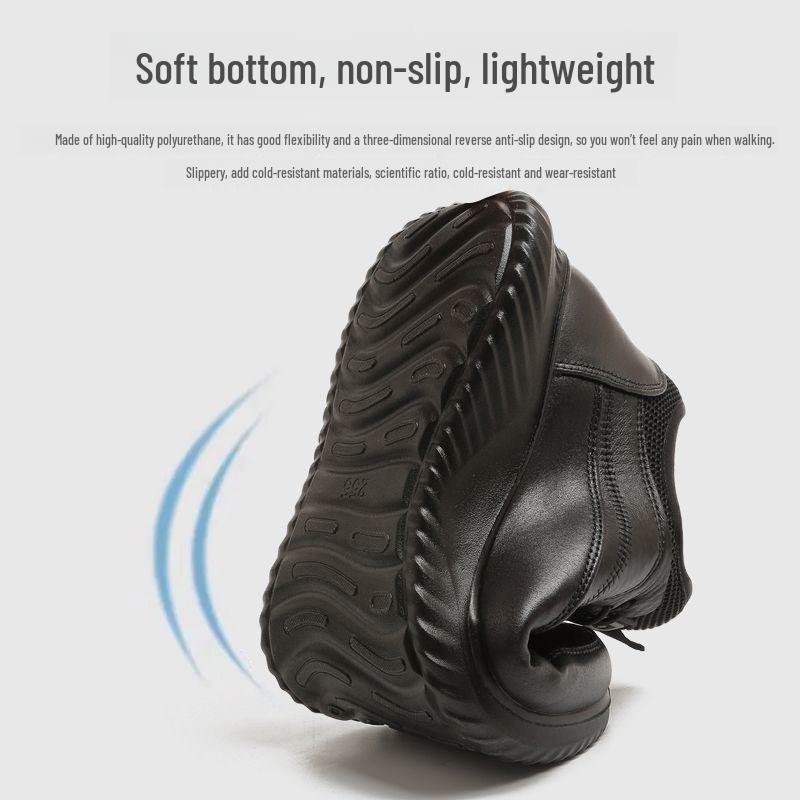 Men's Old Beijing Velvet Lined Winter Shoes - Soft Sole, Warm, Ideal for Middle-Aged & Elderly Walking