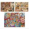 PET Mini Landscape Stickers Cats Cafe Mini Scene Sticker DIY Pocket Cabin Sticker  for Kid Adult
