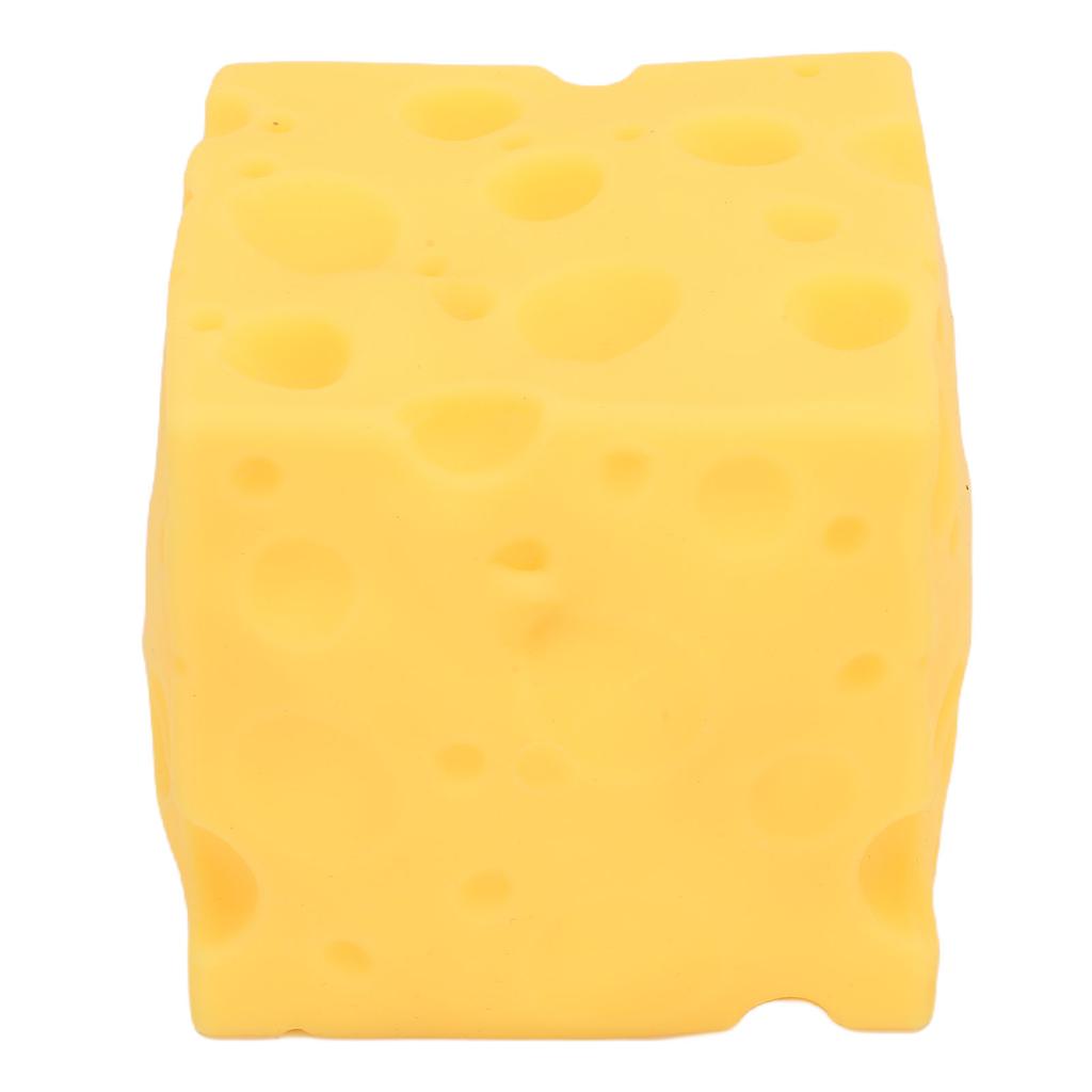 Cheese Squeeze Toy Soft Rebound Squeeze Cheese Novelty Toy for Adults and Kids Yellow
