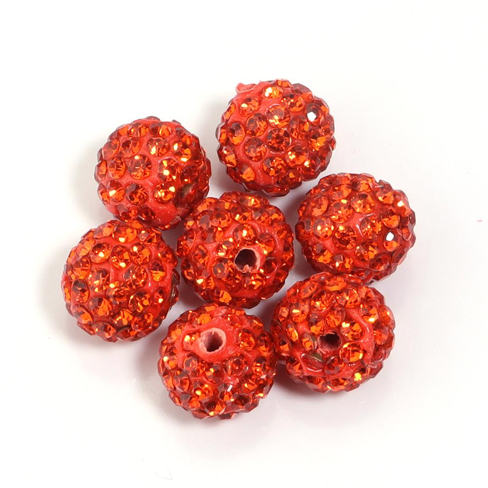 10pcs/bag Colorful Soft Pottery Clay Shamballa Beads Loose Beads For Jewelry Making DIY Necklace Bracelets Pendants Accessories
