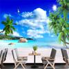 Sea Beach Mural Natural Scenery 3d Wallpaper Living Room Bedroom Ocean Beach Wallpapers Home Decor