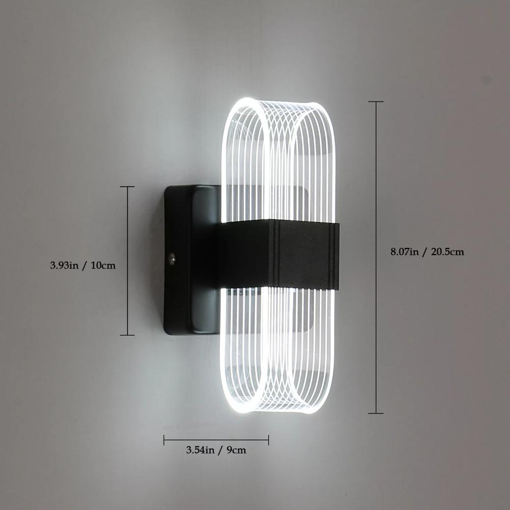 Acrylic Light Guide LED Wall Lights Modern Wall Light Decor for Living Room Bedroom