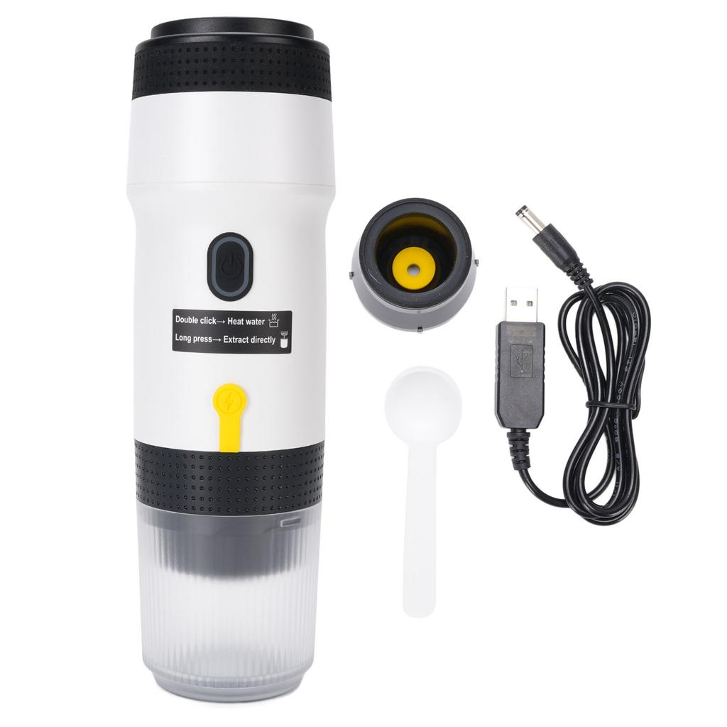 Portable Coffee Maker 304 Stainless Steel Automatic Small Capsule Coffee Maker for Outdoor Car