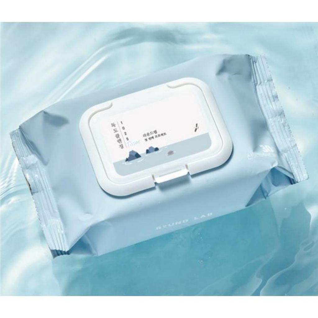 ROUND LAB 1025 Dokdo Cleansing Tissue Makeup Remover Wipes 30 Sheets