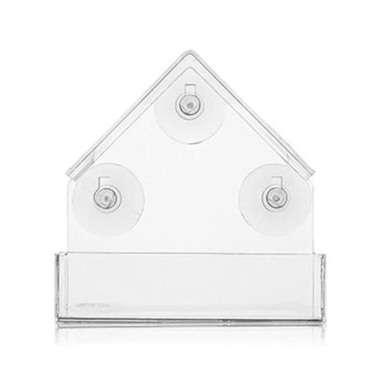 

Акрилова прозора годівниця для птахів на присосках, годівниця для птахів, інструмент для годування прозорий