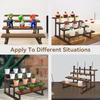 4 Tier Wooden Display Riser StandCupcake Display Shelf Tabletop Spice Rack for Party Kitchen Perfume Fragrance Vendors event