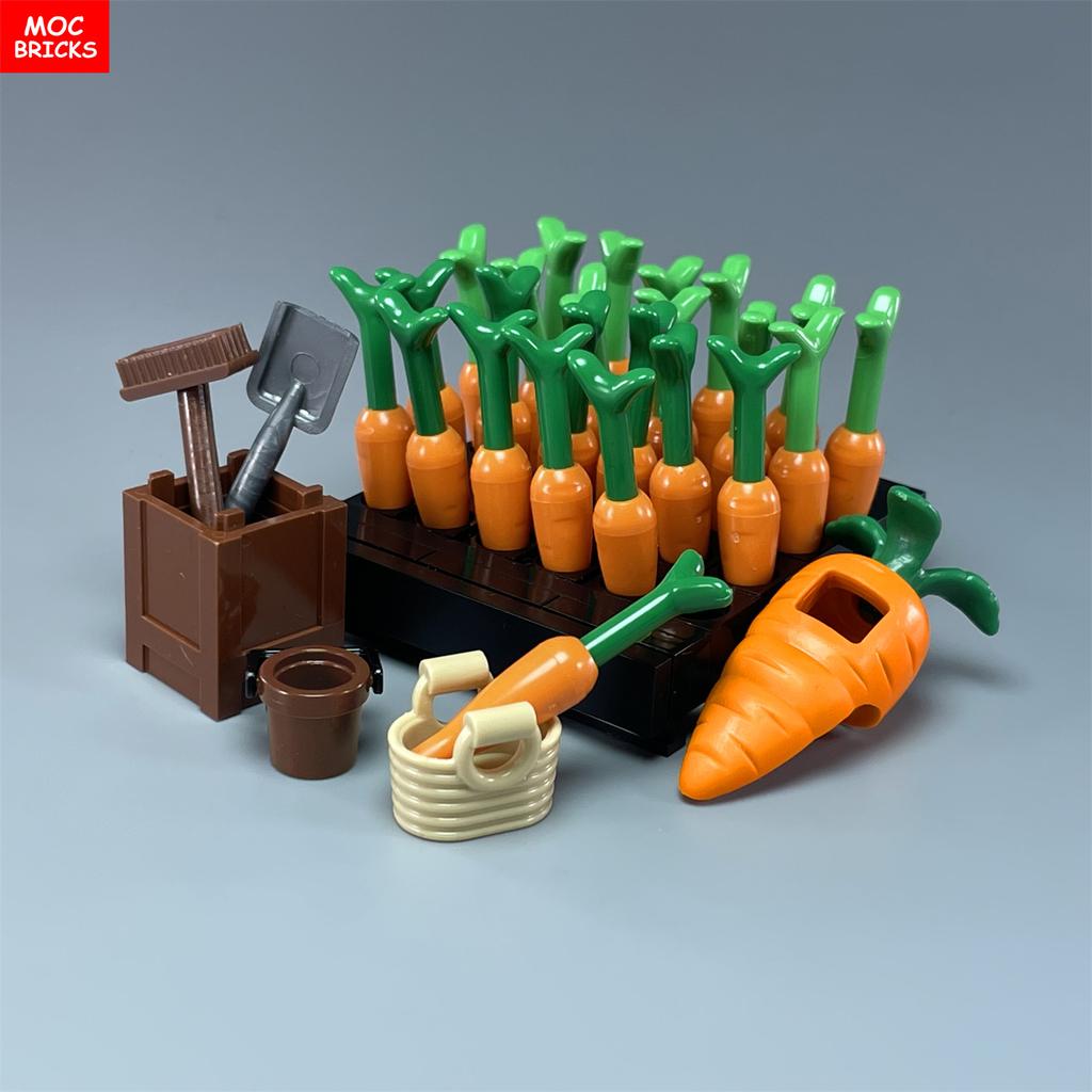 Non-Toxic Moc Bricks Crops Corn Plant Vegetables Food Farm Scene Educational Building Blocks Assembled Children'S Toys
