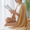 Amazon Basics Knitted Throw Blanket, All Seasons, Recycled Polyester, 127 X 152 Cm, Sand