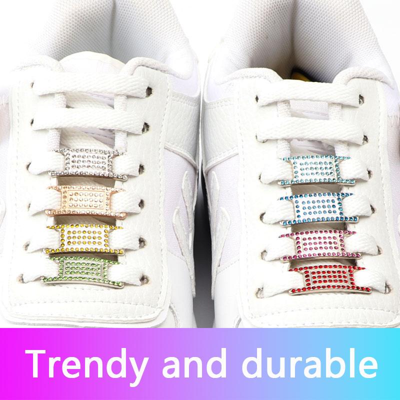 2Pcs Colorful Rhinestone Laces AF1 Shoe Decoration Jeweled Sneaker Shoe Charms Girl Gift DIY Shoelaces Buckles Shoes Accessories