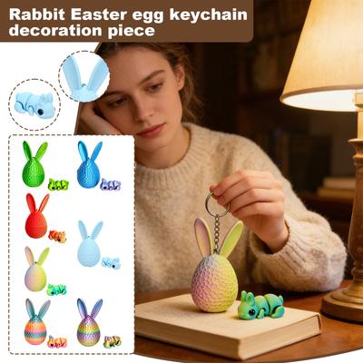 Egg Keychain With Articulated Joints: Easter Stress-Relieving Toy And Decorative Ornament