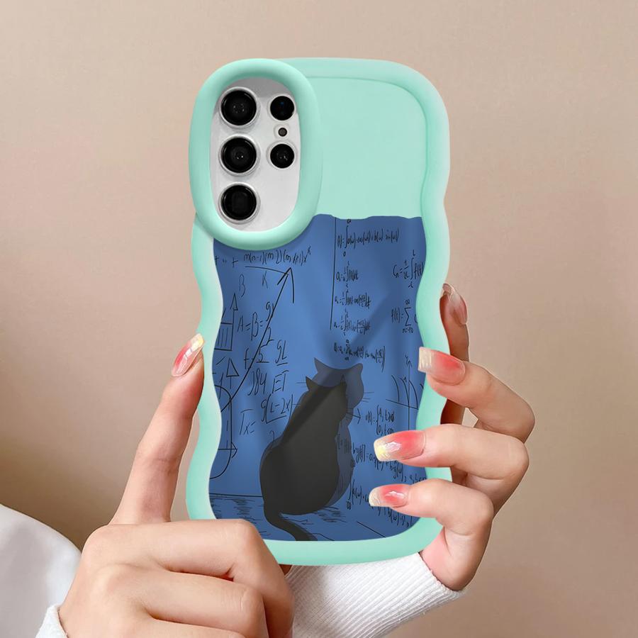 Think Cat Soft Phone Cover Case for Samsung Galaxy A26 S20 FE A25 S23 Plus S25 S21 S22 Ultra S24 A35 A36 A54 A55 A24 A34