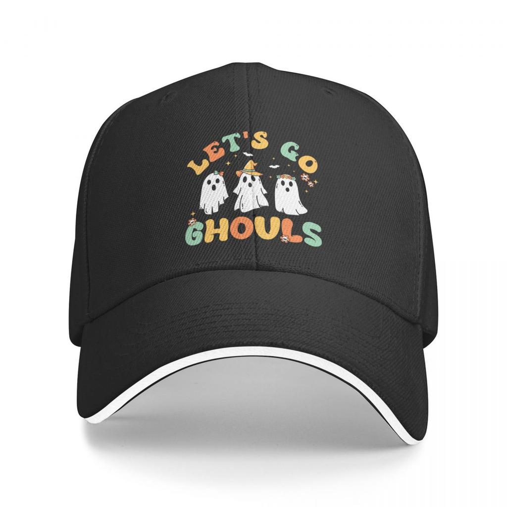 Baseball Caps Halloween Lets Go Ghouls Ghost Retro Casquette Female Male Casual Spring Hats