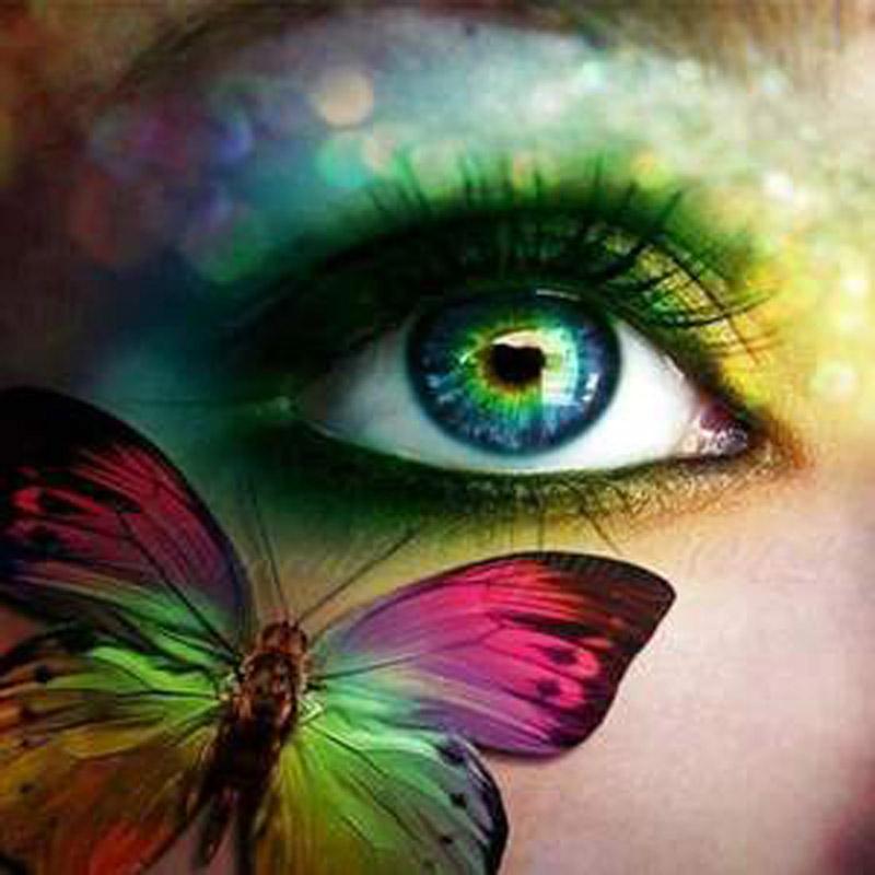 

5D Алмазная картина, вышивка крестом, бабочка, полная картина, художественные бусины, домашний декор, круглая