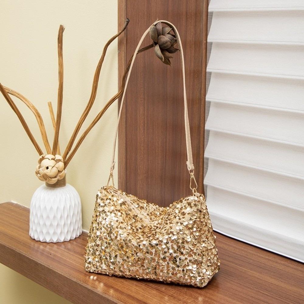Fashion Versatile Sequined Shoulder Bag Luxury Large Capacity Underarm Bag Shiny Women s Handbag for Women Underarm Bag