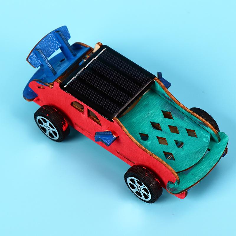 DIY STEM Solar Car Puzzle Kit - Handmade Educational Toy for Students