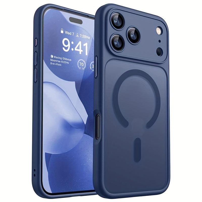 Magnetic Translucent Phone Case For iPhone 17 16 Pro Max For Magsafe Shockproof Matte Cover For iPhone 15 14 17 Pro Max Case