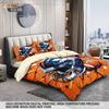 3pcs Baseball Game Printed Coreless Down Duvet Cover Set Comfortable Bedroom Bedding Decoration Machine Washable