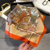 Luxury Temperament Rose Scarf, Spring and Autumn Women's Neck Protection, Scarf, Sunscreen Shawl, New Imitation Silk 71cm Square Scarf