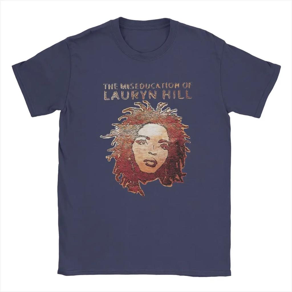 Nyhet Famous Lauryn Hill T-shirts Unisex Crewneck T-shirt i ren bomull Hip Hop Harajuku Music Kortärmade T-shirts Plus Size Kläder