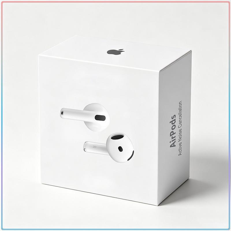 Apple AirPods 4 Auricolari Wireless Bluetooth 5.3 EQ Adattivo Isolamento Vocale Doppio Microfono Riproduzione Lunga 30H Pop-up Automatico Auricolari Sportivi Mini