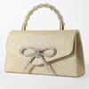 New High-Grade Banquet Clutch Bag Versatile Diamond Bow Chain Crossbody Evening Dress Purse