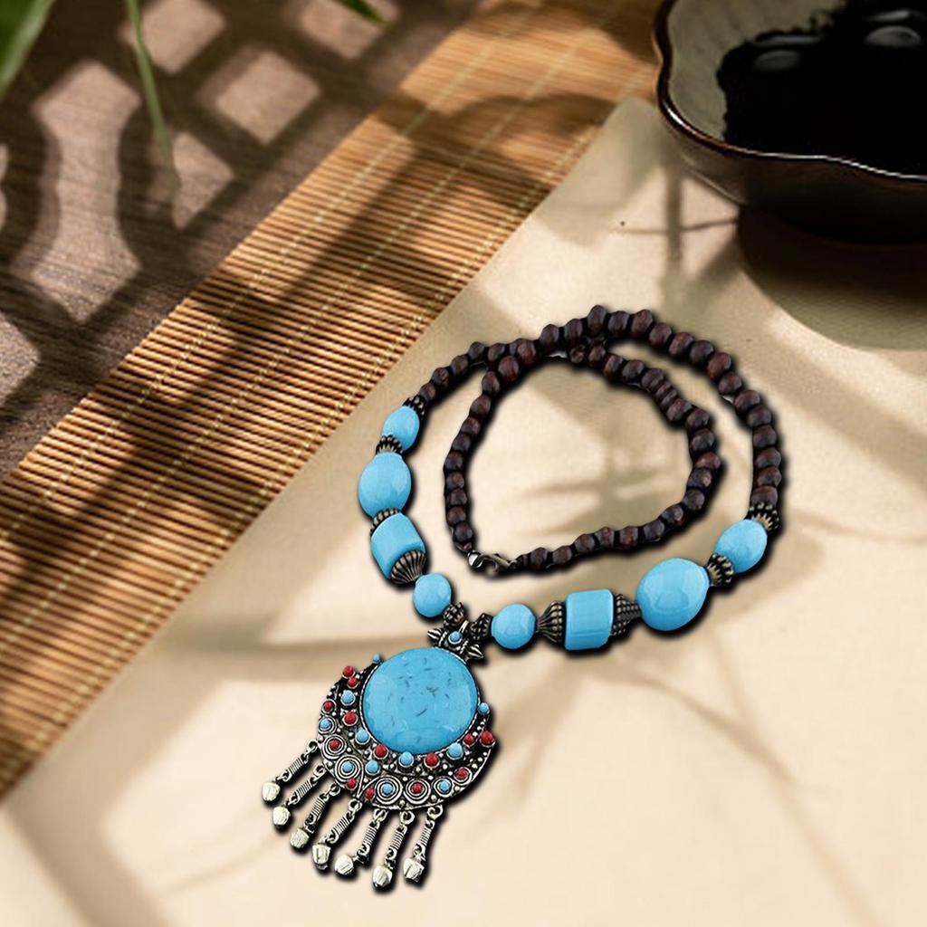 Bohemian Necklace Charms Gifts Long Decor Vacation for Women 
