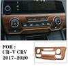 Peach Wood Grain AC Control Panel Cover Trim For Honda CRV 2017 2018 2019 2020 ABS Interior Decoration for Car Center Console Upgrade