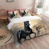 Sun Horse Herd Running Pattern 3D Printed Duvet Cover Soft Comfortable Luxury Bedding Set Wildlife Theme Quilt Cover Pillowcases