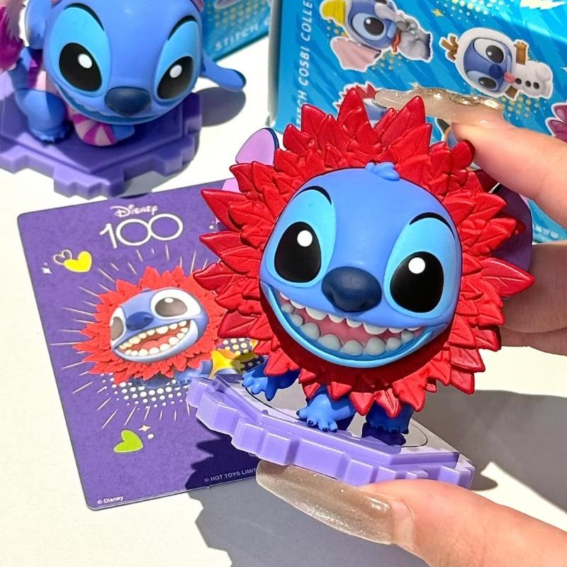 Hot Toy Disney Stitch Blind Box Cosplay Olaf Tigger Mysterious Surprise Box Figure Guess Bag Anime Model Doll Birthday Gift Toys
