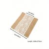 1pc Natural Jute Burlap Lace Table Runner, 12 X 108 Inch Rustic Table Runner for Country Thanksgiving Christmas Baby Wedding Party Table Decor