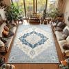 RAKKS Luxury Bohemian Crystal Area Rug,Washable,Anti-Slip,Modern Floral Print for Living Room,Bedroom Home Decor Large Carpet